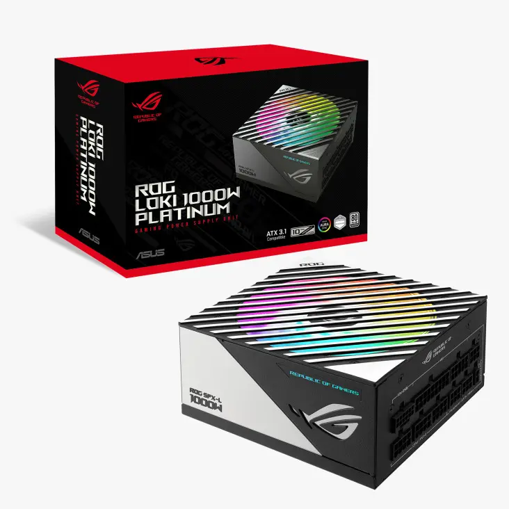 PSU ASUS ROG LOKI 1000W SFX-L 80+ PLATINUM FULL MODULAR ARGB PCIE-5